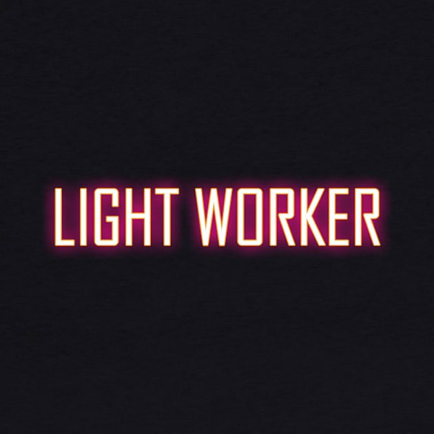 Light Worker in Pink Neon Lights by Benny Merch Pearl